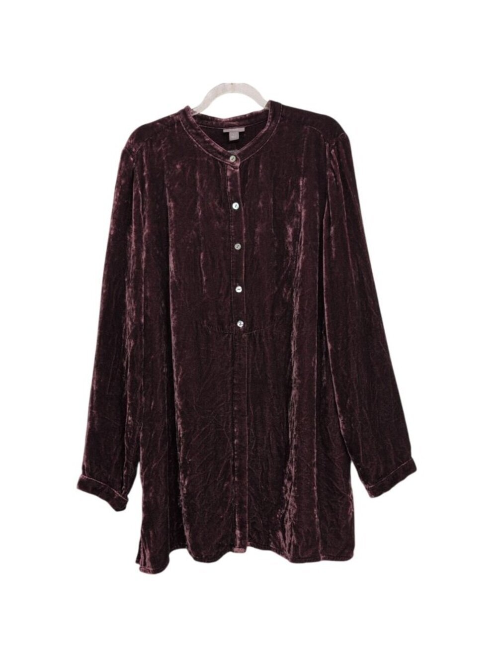 J Jill Velvet Silk Blend Tunic Womens Size Large Academia Boho Witchy Gothic